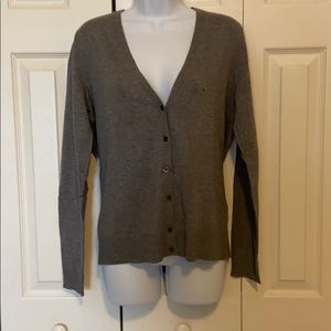 New York & Company Gray Button-Down Cardigan